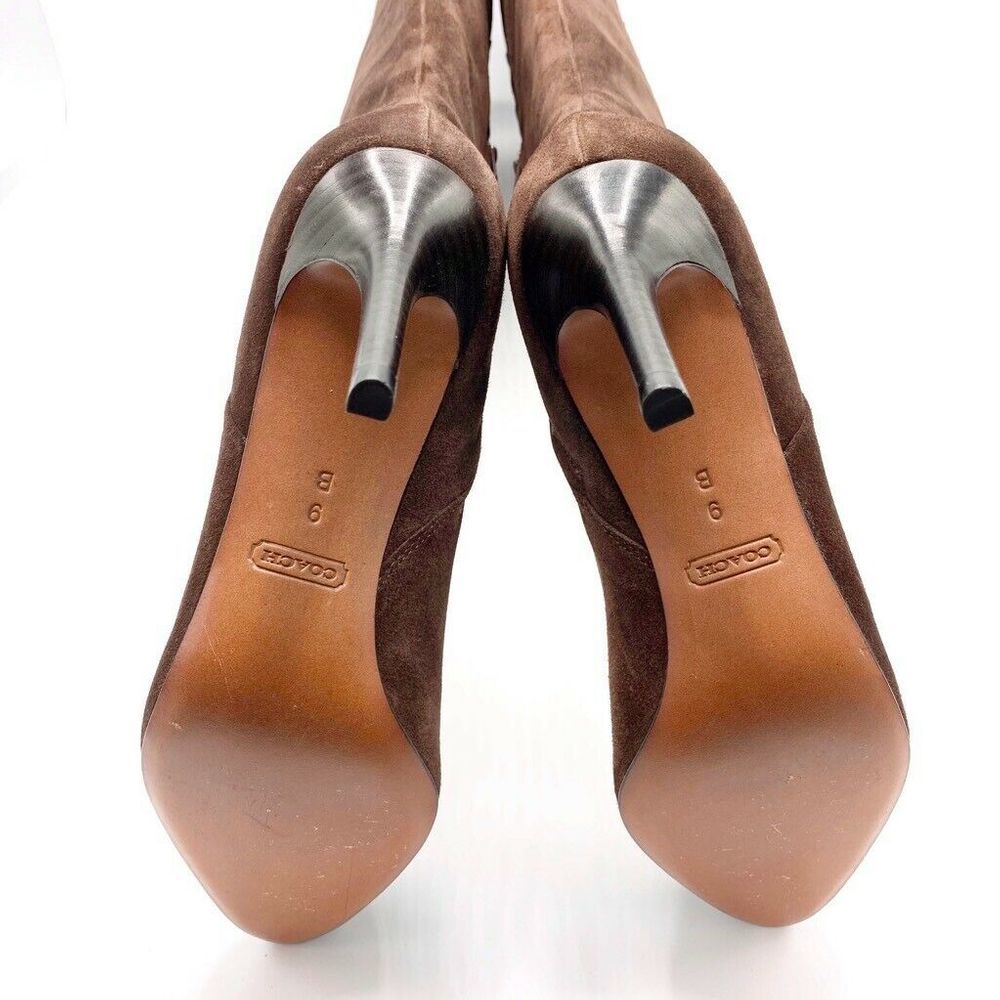Coach Dalla Knee High Slim Heels Zipper Snip Toe - Picture 6 of 7